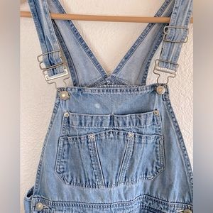 Vintage 90s Gap Blue Jeans baggy fit light rinse overalls